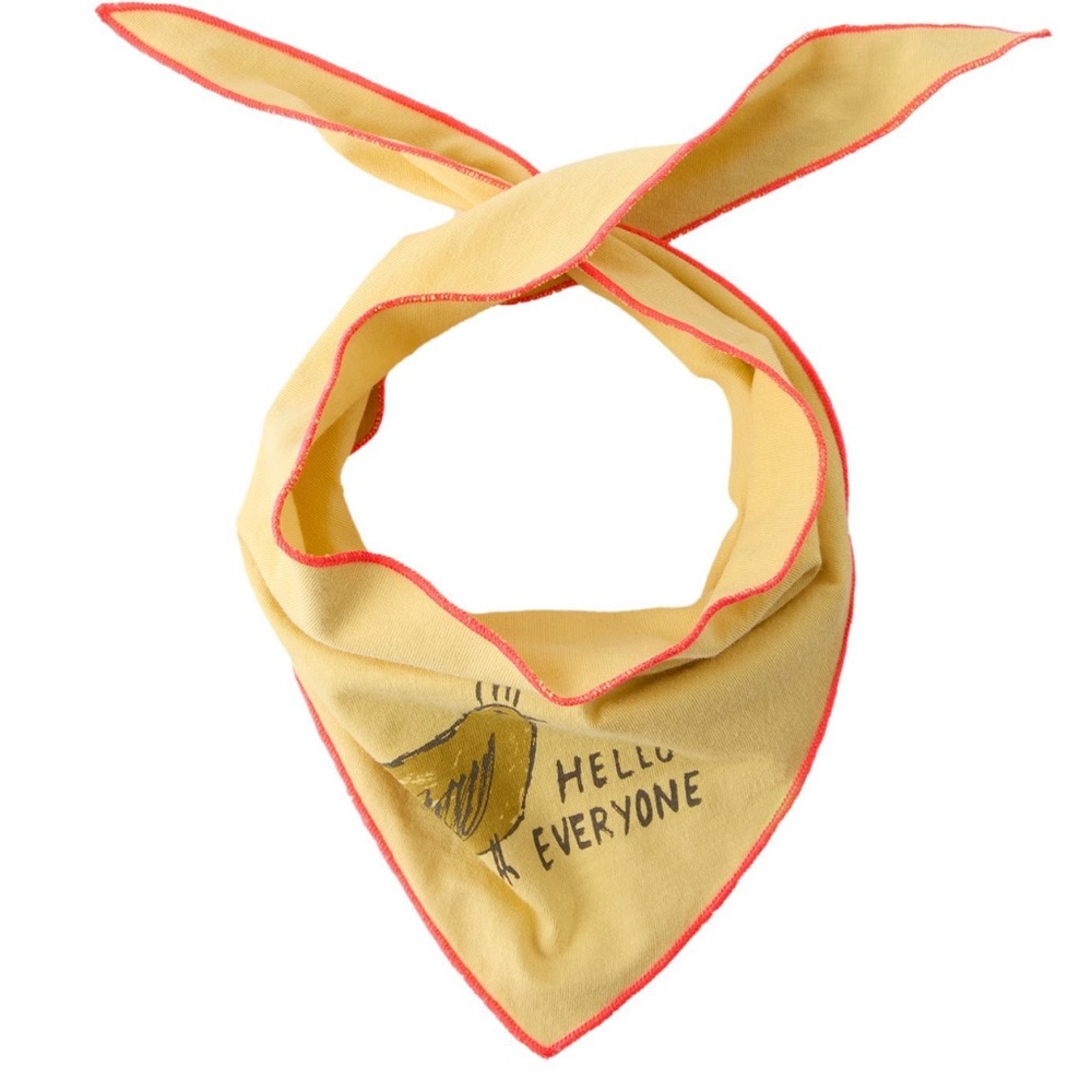 Zara Yellow Bandana with Red Trim